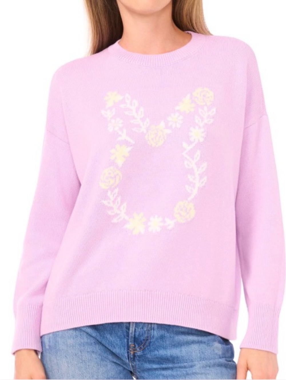 Vince Camuto Large NWT Lilac Bunny  Sweater